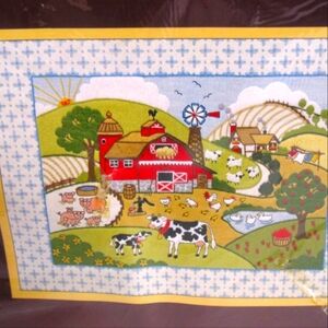 ❤️SUNSET Vintage Crewl Down on the Farm embroidery Kit new unopened